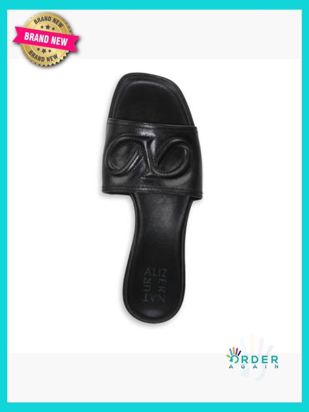 Slip-On Slide Sandals with Open Square Toe Block Heel Contoured Footbed - Picture 5 of 7